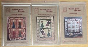 Vintage Bears Paw Designs Lot of 3 Quilt Patterns From the 80's-90's